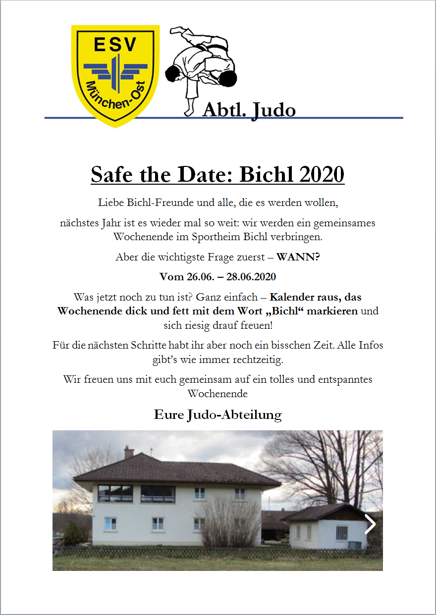 Ankündigung Bichl 2020