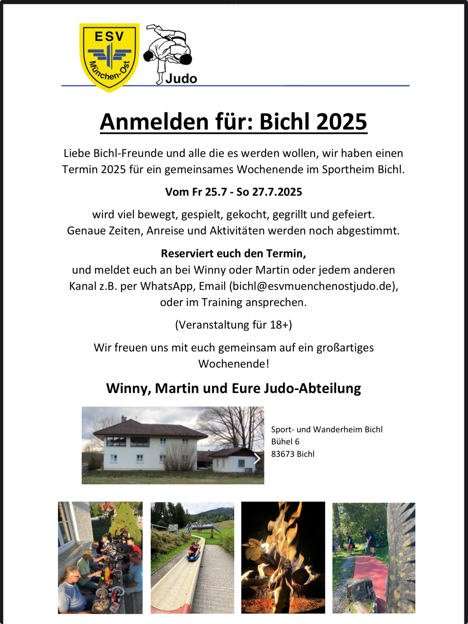 Ankündigung Bichl 2025